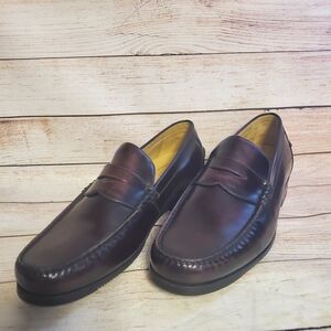 NEW Rockport Mens Size 13M Dark Burgundy Leather Penny Loafer Dress Shoes